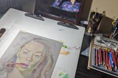 Grace-Kildoo-McConnell-doing-her-self-portrait-from-a-mirror-3-13-20